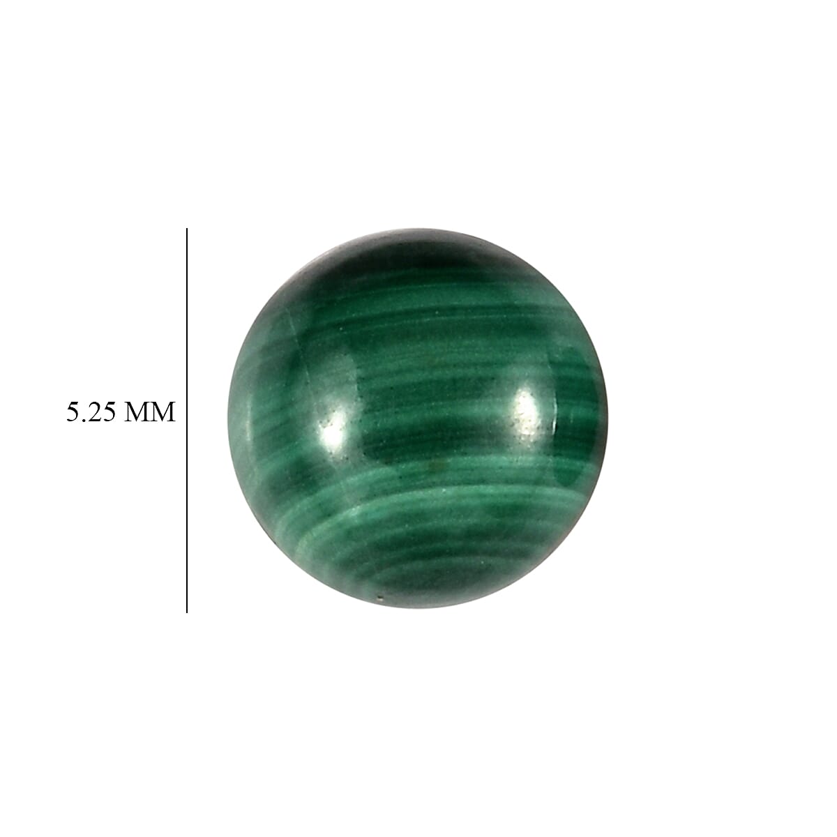 Set Of 2 Malachite Round 5.25 mm Gemstone, 1.37 Ct
