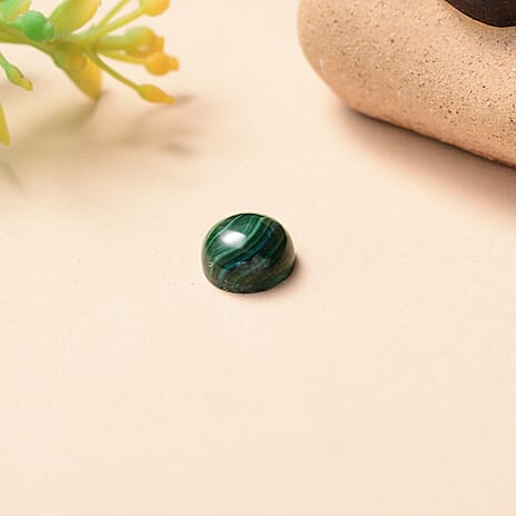 Malachite Round 8 mm Gemstone, 2.36 Ct