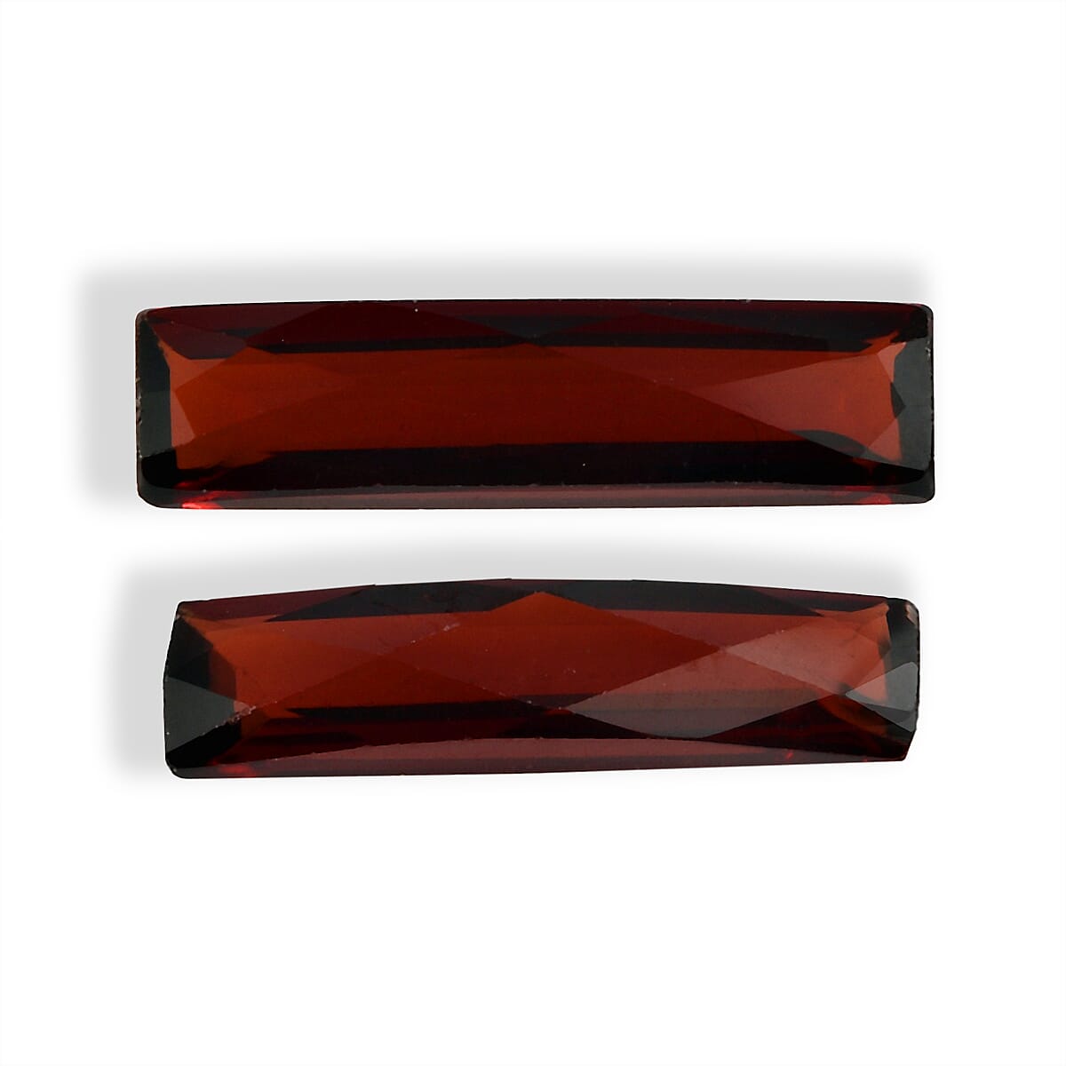 Set Of 2 Mozambique Garnet Baguette 12X3 mm Gemstone, 2.69 Ct