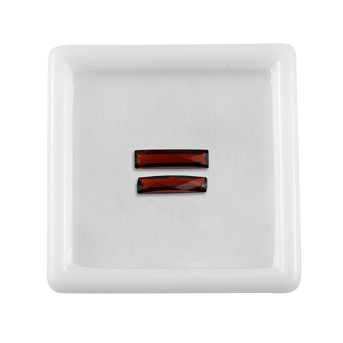 Set Of 2 Mozambique Garnet Baguette 12X3 mm Gemstone, 2.69 Ct