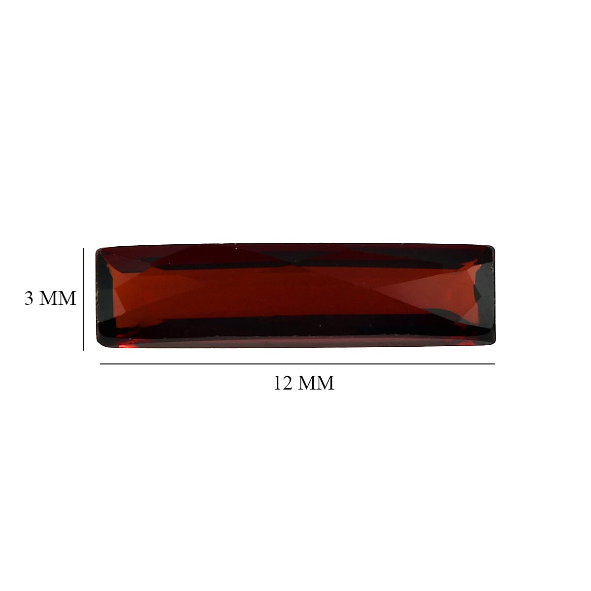 Set Of 2 Mozambique Garnet Baguette 12X3 mm Gemstone, 2.69 Ct