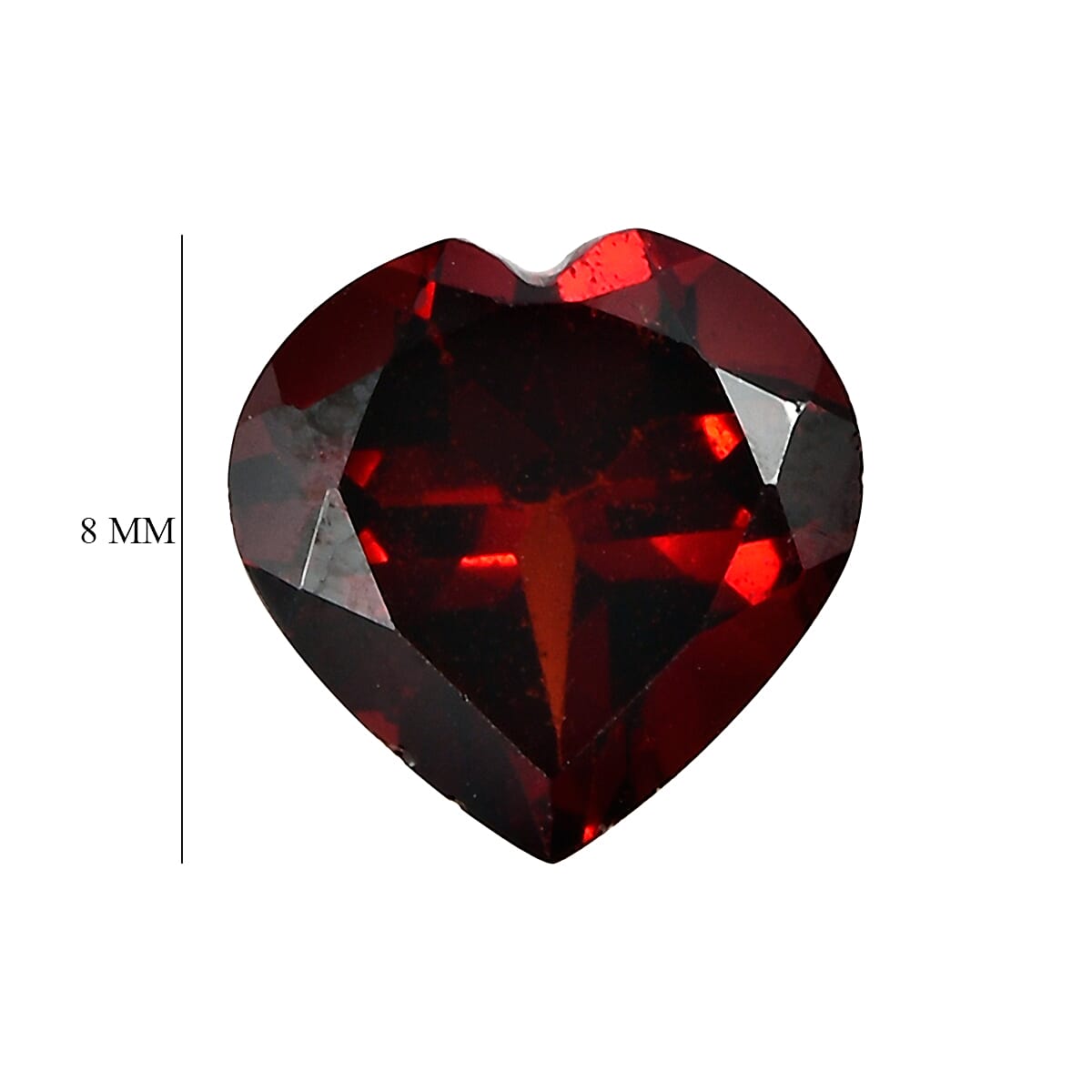 Mozambique Garnet Heart 8 mm Gemstone, 1.80 Ct