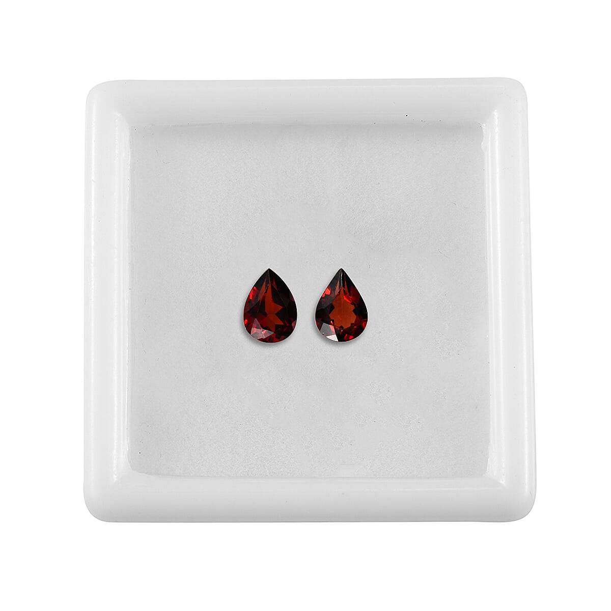 Set Of 2 Mozambique Garnet Pear 7X5 mm Gemstone, 1.75 Ct