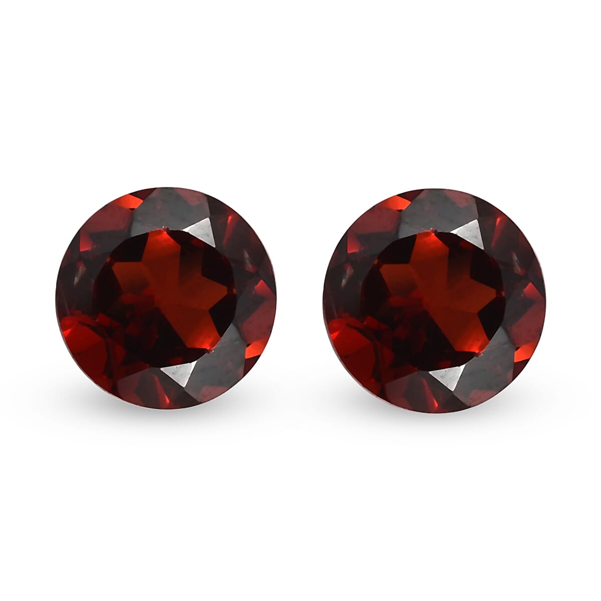 Set Of 2 Mozambique Garnet Round 6 mm Gemstone, 1.92 Ct