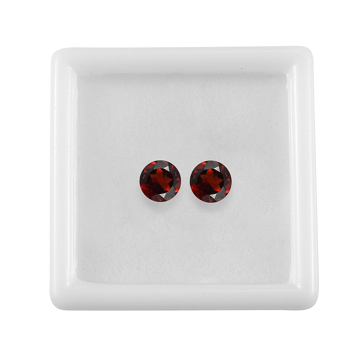 Set Of 2 Mozambique Garnet Round 6 mm Gemstone, 1.92 Ct