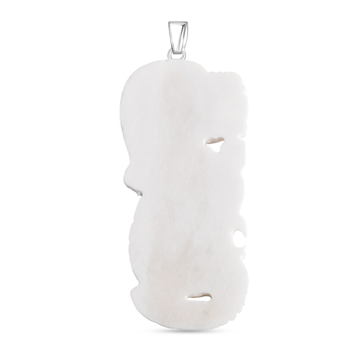 Royal Bali Collection - Ox Bone Sterling Silver Carving Dragon Pendant 60.55 Ct.