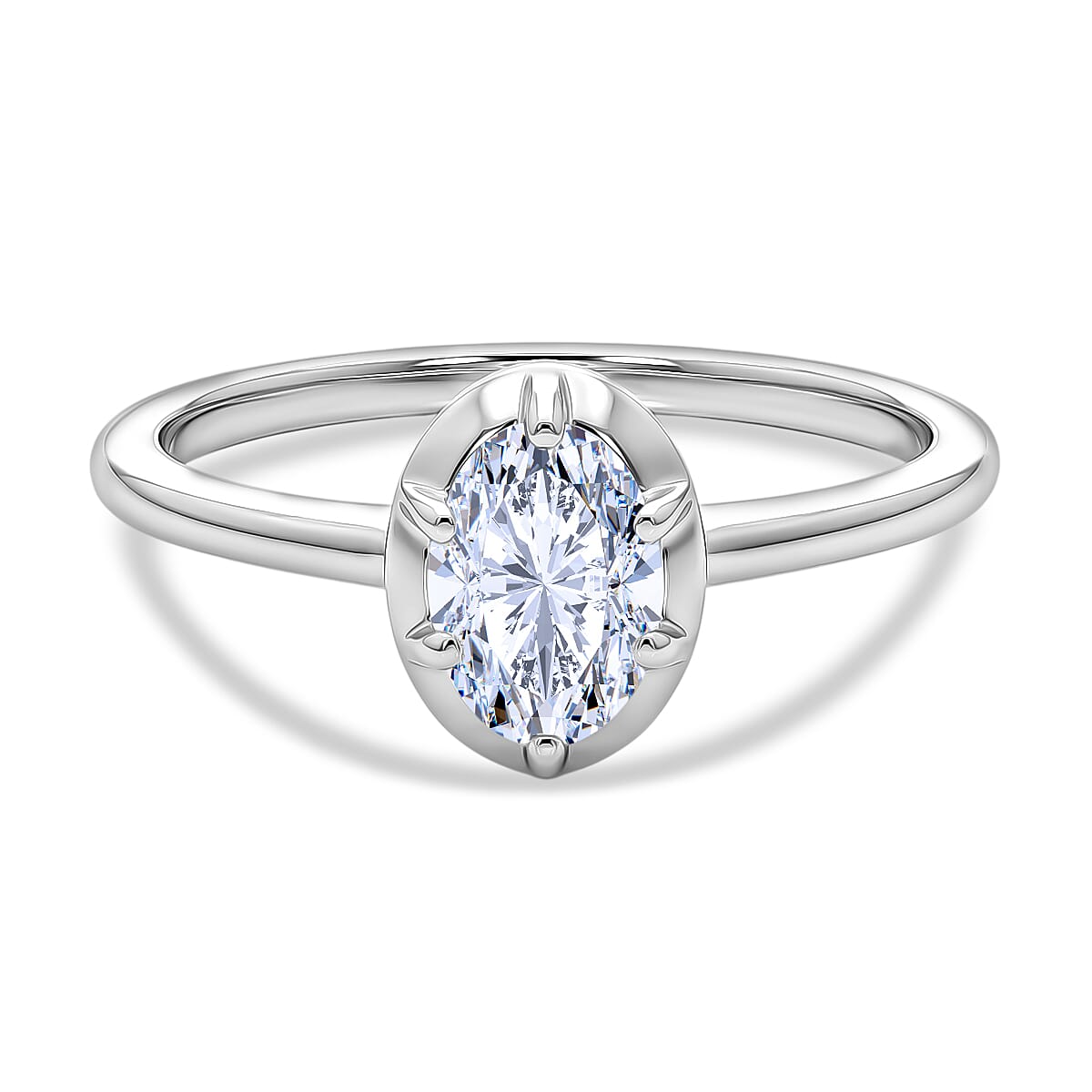 Luxuriant SI-G-H Lab Grown Diamond Solitaire Ring in Sterling Silver 1.00 Ct.