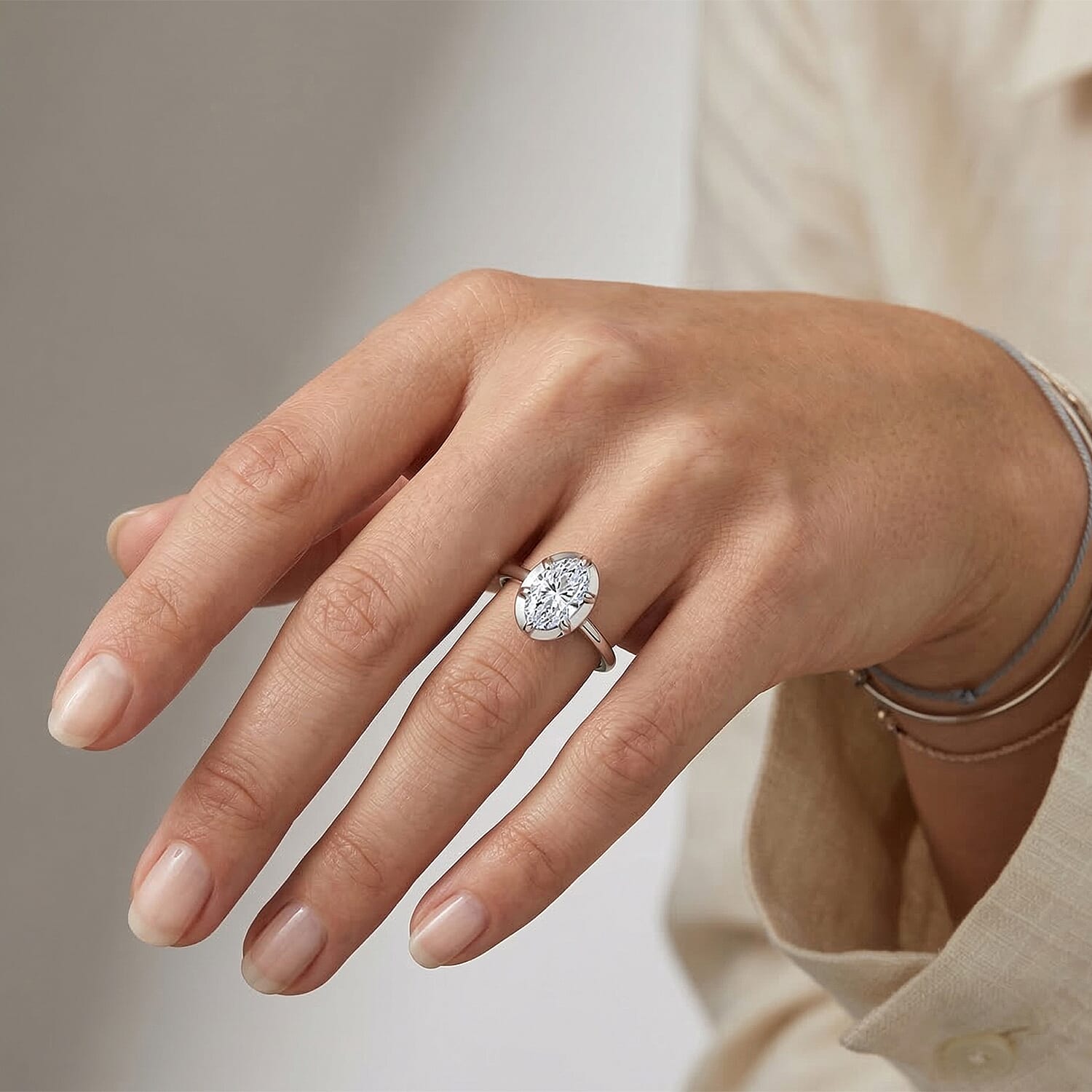 Luxuriant SI-G-H Lab Grown Diamond Solitaire Ring in Sterling Silver 1.00 Ct.