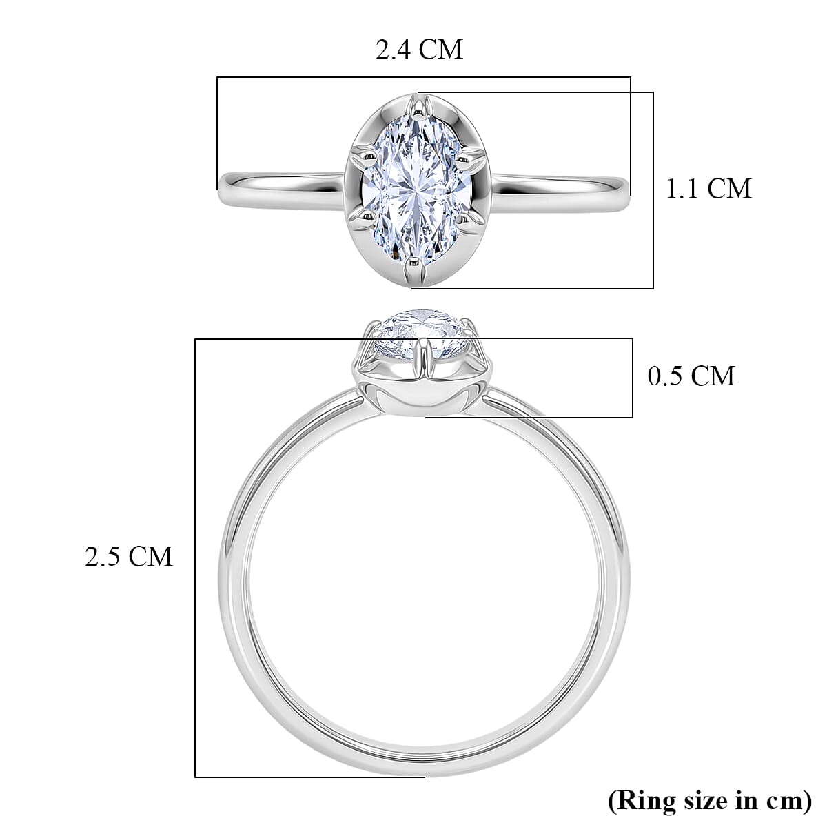 Luxuriant SI-G-H Lab Grown Diamond Solitaire Ring in Sterling Silver 1.00 Ct.