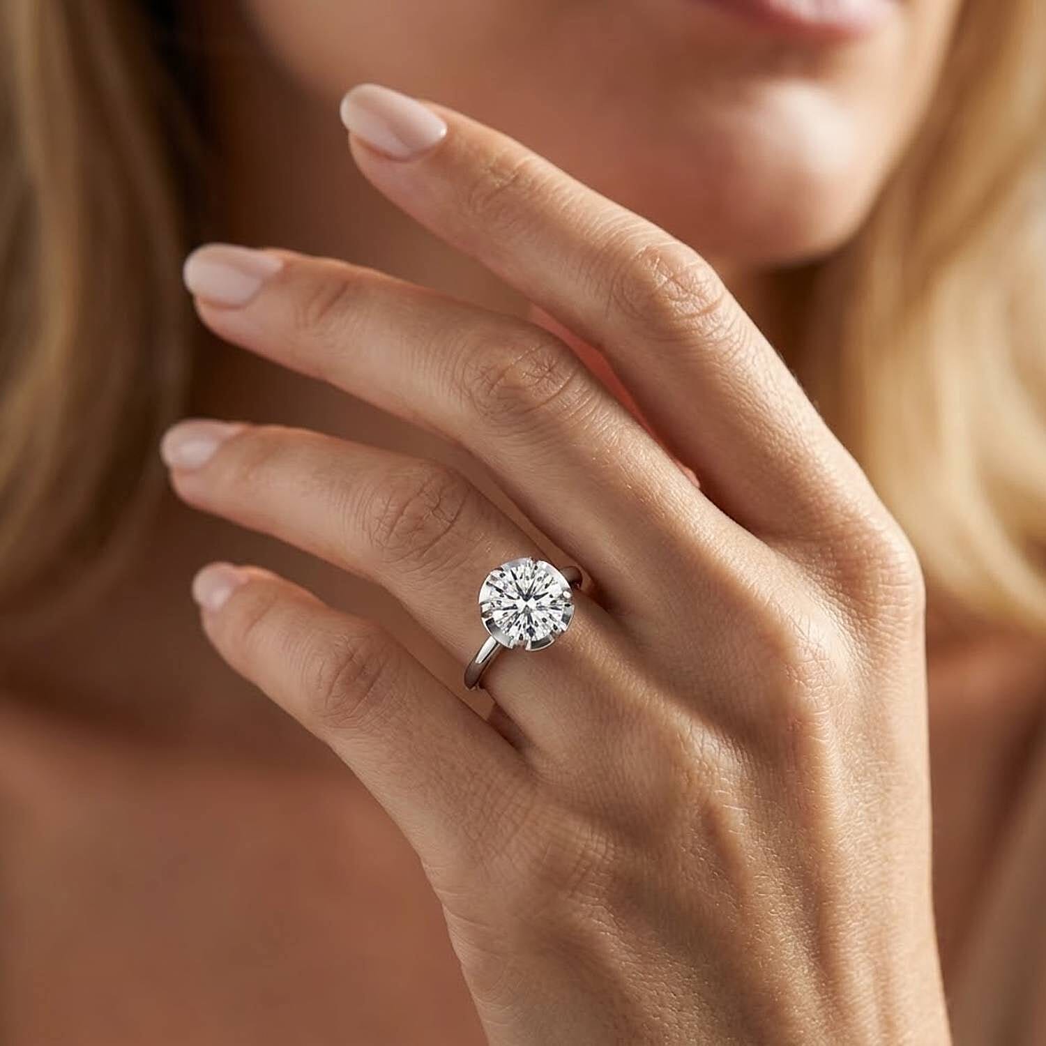 Luxuriant SI-G-H Lab Grown Diamond Solitaire Ring in Sterling Silver 1.00 Ct.