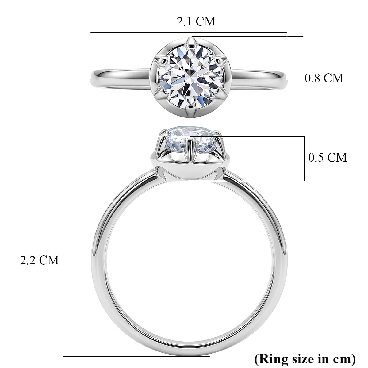 Luxuriant SI-G-H Lab Grown Diamond Solitaire Ring in Sterling Silver 1.00 Ct.