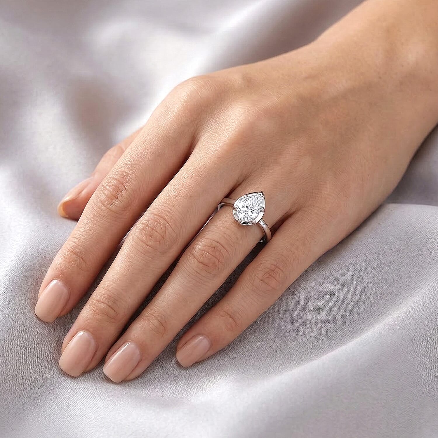 Luxuriant SI-G-H Lab Grown Diamond Solitaire Ring in Sterling Silver 1.00 Ct.