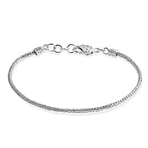Royal Bali Collection - D'Joy Sterling Silver Bracelet (Size - 8) with Clasp, Silver Wt. 5.71 Gms