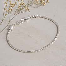 Royal Bali Collection - D'Joy Sterling Silver Bracelet (Size - 8) with Clasp, Silver Wt. 5.71 Gms