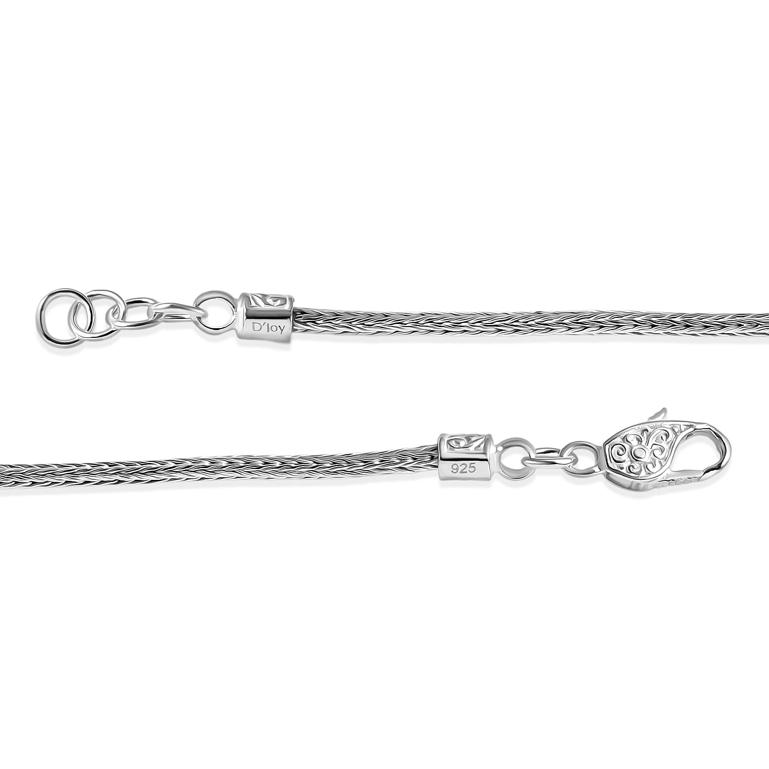 Royal Bali Collection - D'Joy Sterling Silver Bracelet (Size - 8) with Clasp, Silver Wt. 5.71 Gms