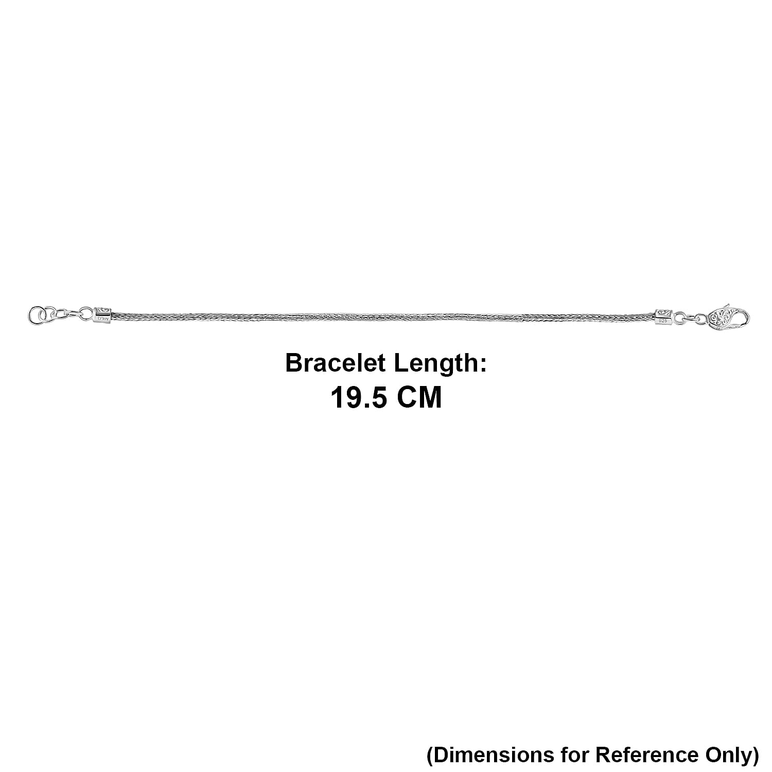 Royal Bali Collection - D'Joy Sterling Silver Bracelet (Size - 8) with Clasp, Silver Wt. 5.71 Gms