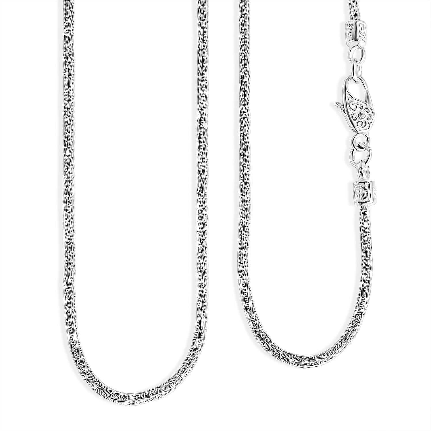 Royal Bali Collection - D'Joy Sterling Silver Necklace (Size - 16) with Lobster Clasp