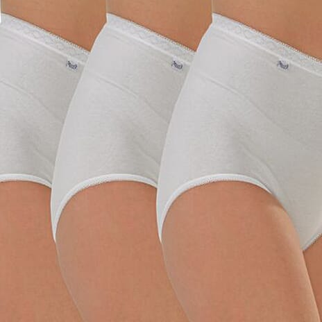 Marlon Pack of 3 Smooth Cotton Maxi Briefs (Size 12-14) - White