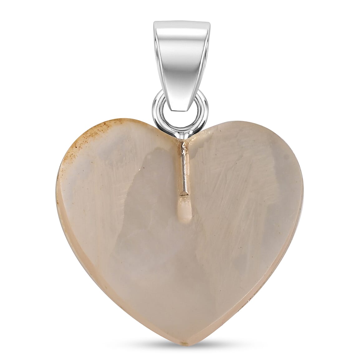 Royal Bali Collection - Mother Of Pearl Sterling Silver Heart Pendant  6.90 Ct.