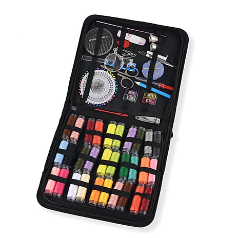 131 Pcs Complete Sewing kit with Case - Includes 30 Colour Threads