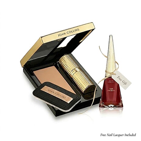 Joan Collins Timeless Beauty Compact Duo Lipstick & Powder - Alexis (Burgundy)