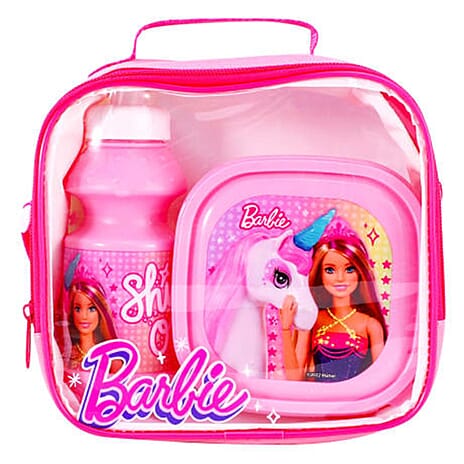 Barbie 3 Piece Lunch Set - Pink
