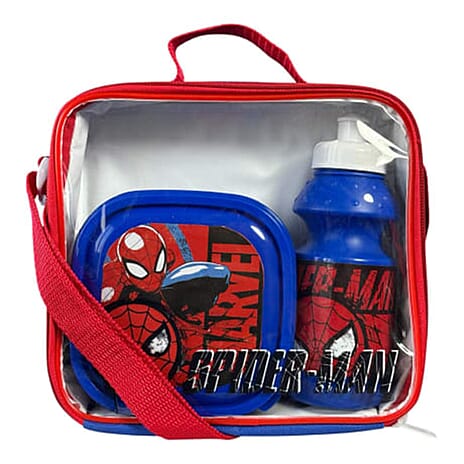 Spiderman 3 Piece Lunch Set - Blue and Red