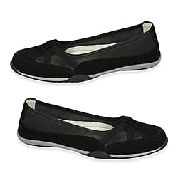 Criss-Cross Elasticated Vamp Straps Ballerina Shoe