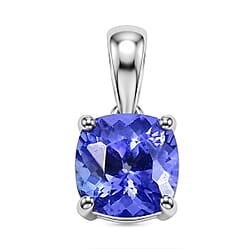Rhapsody 950 Platinum AAAA Tanzanite Oval Solitaire Pendant 1.05 Ct