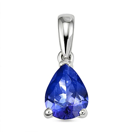 950 Platinum AAAA Tanzanite Pear Solitaire Pendant 1.05 Ct, 950 Platinum AAAA Tanzanite Pear Solitaire Pendant 1.05 Ct,