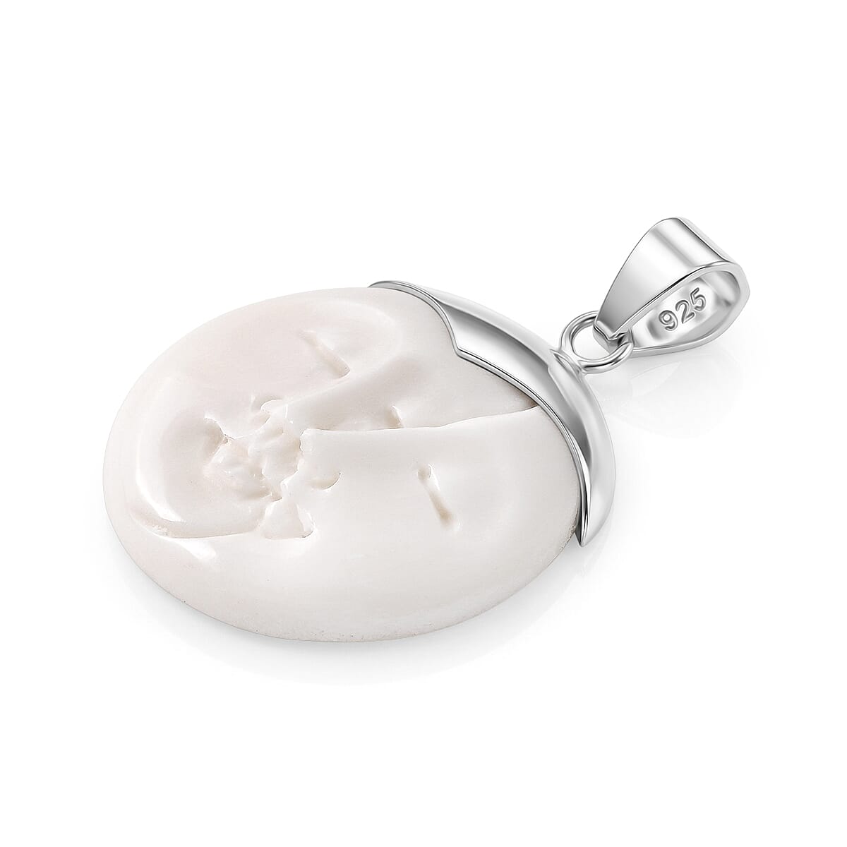 Royal Bali Collection - Ox Bone Sterling Silver Pendant 8.00 Ct.