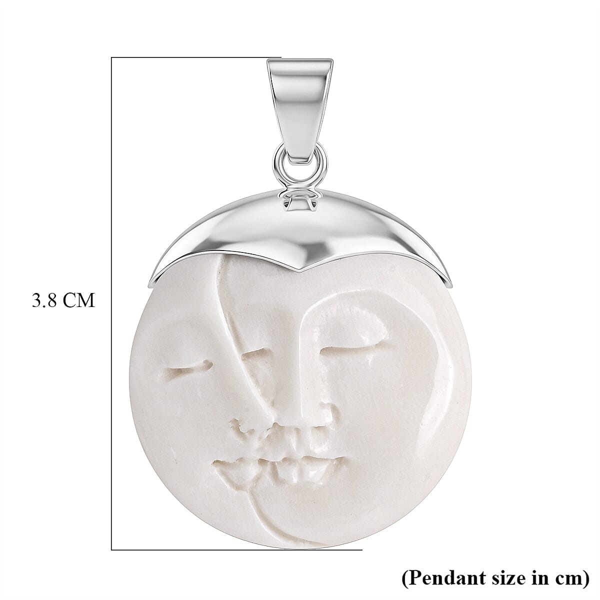 Royal Bali Collection - Ox Bone Sterling Silver Pendant 8.00 Ct.