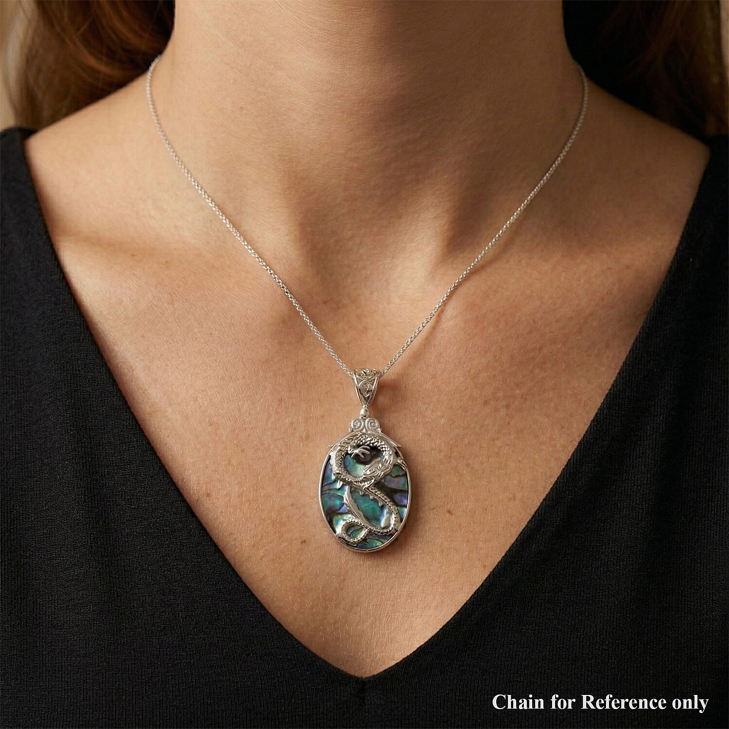 Royal Bali Collection - D'Joy Abalone Shell Sterling Silver Pendant 14.00 Ct.
