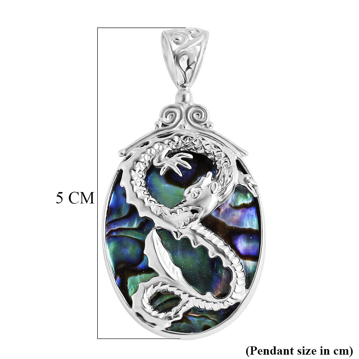 Royal Bali Collection - D'Joy Abalone Shell Sterling Silver Pendant 14.00 Ct.