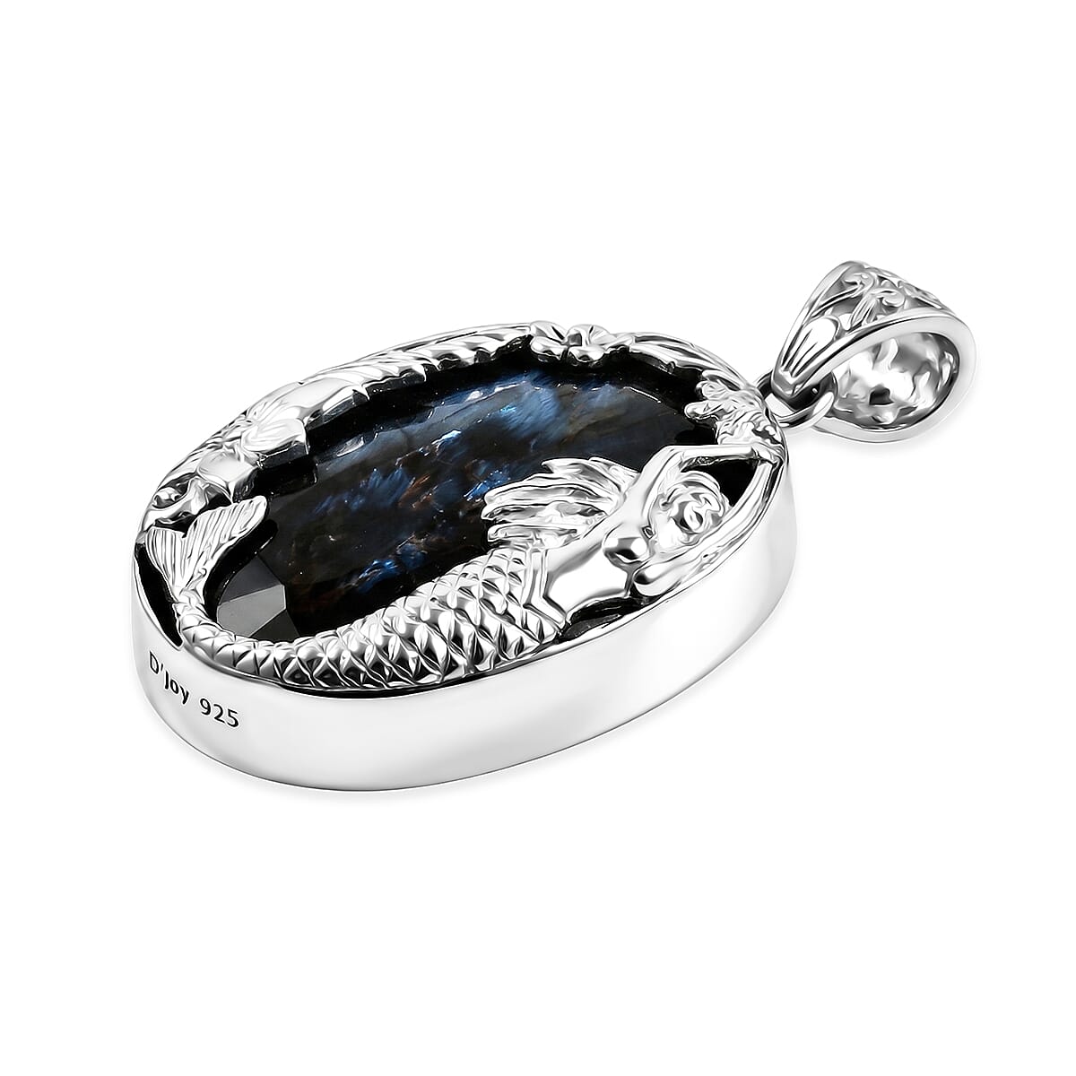 Royal Bali Collection - D'Joy Labradorite Sterling Silver Solitaire Pendant 40.00 Ct.