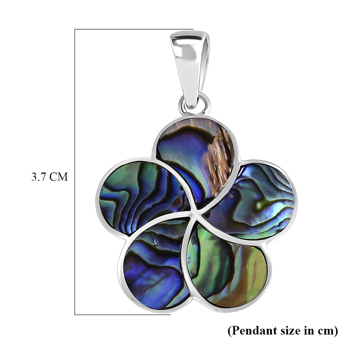 Royal Bali Collection - D'Joy Abalone Shell Sterling Silver Pendant 3.60 Ct