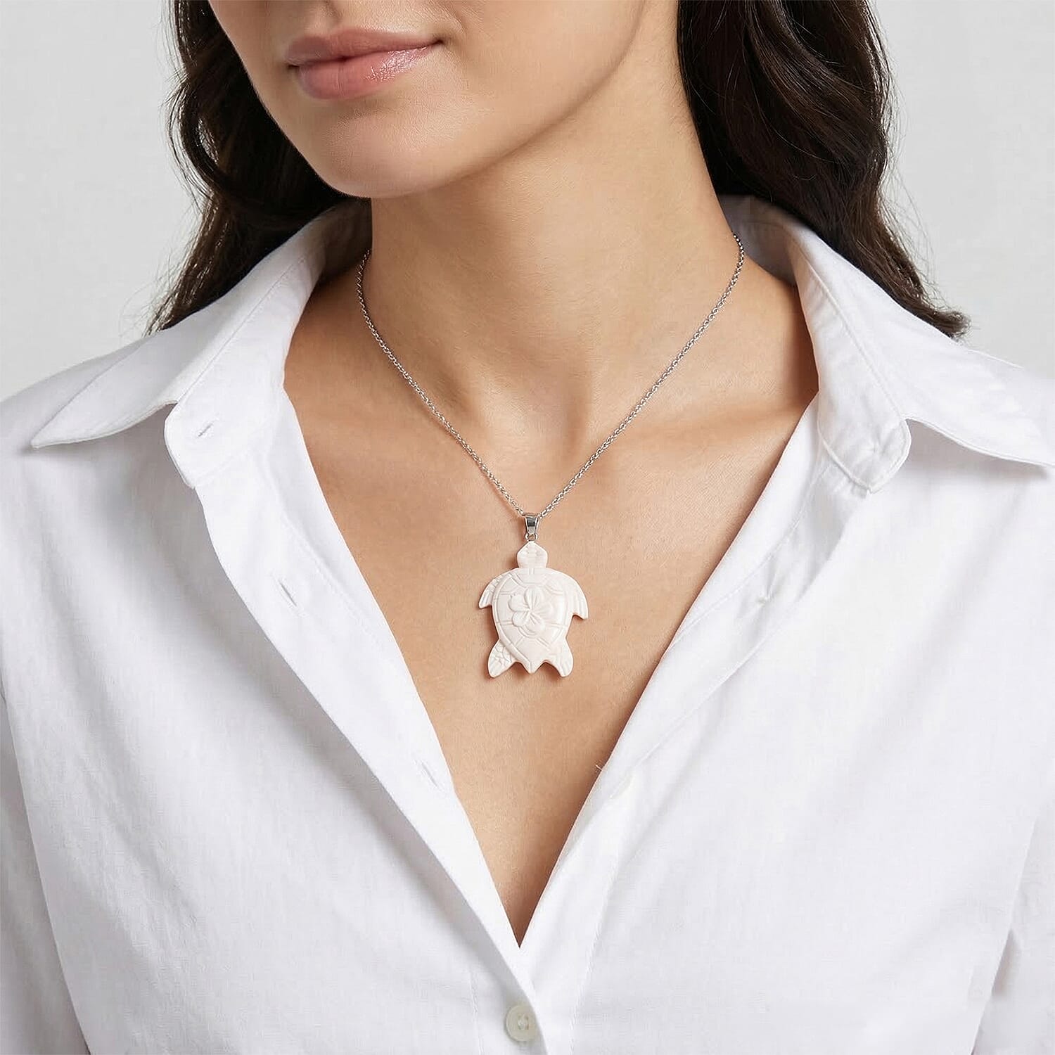 Royal Bali Collection - Ox Bone Sterling Silver Pendant 25.00 Ct.
