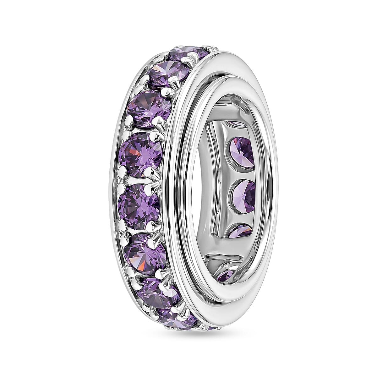 EverTrue - Amethyst Cubic Zirconia Eternity Band Ring 8.38 Ct.