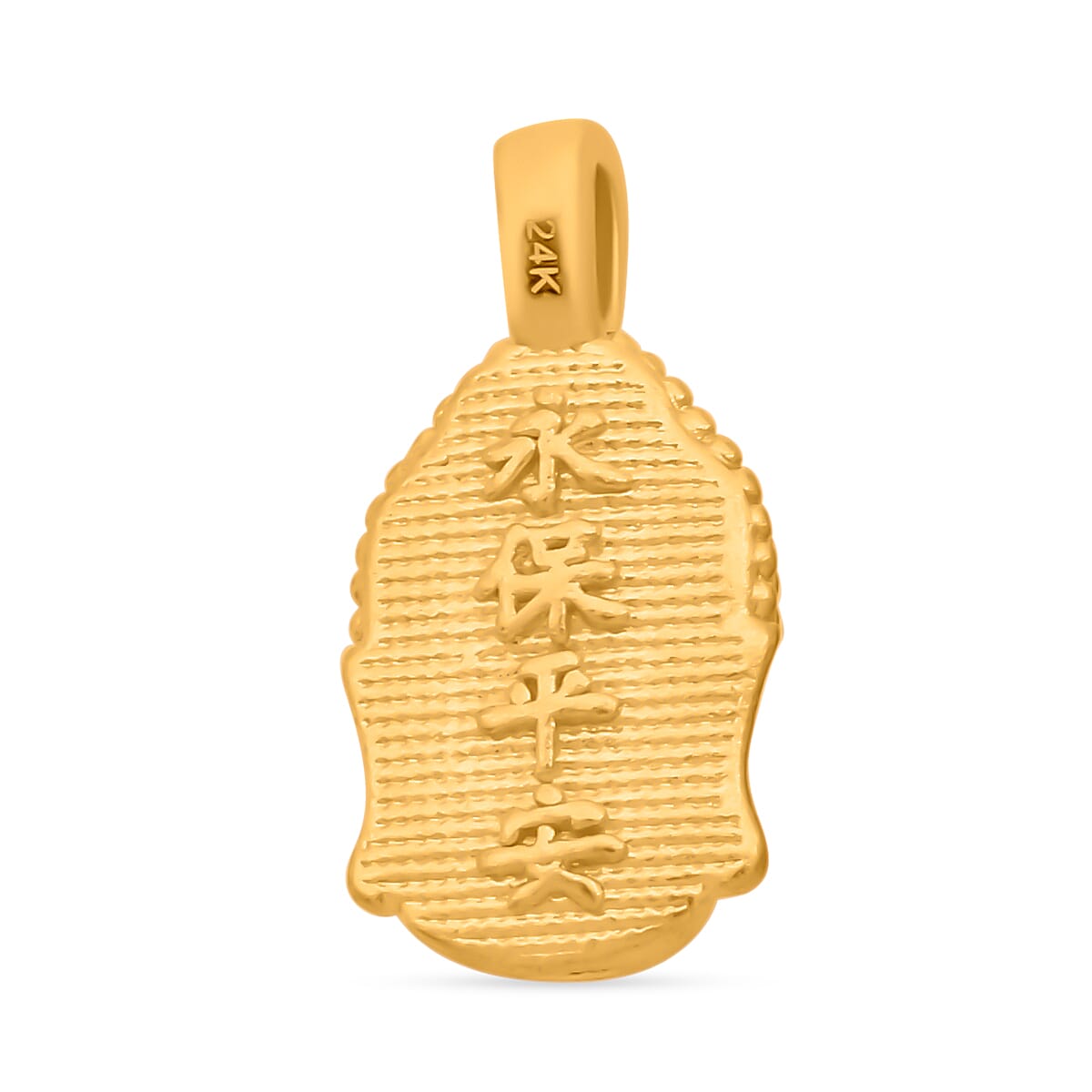 24K Yellow Gold Buddha Pendant