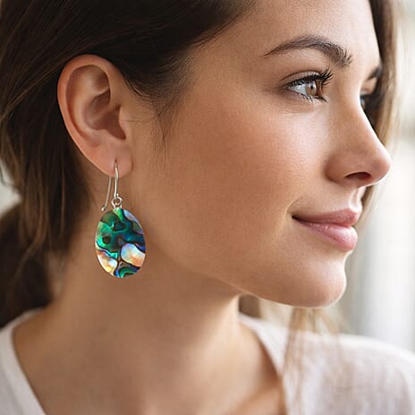 Royal Bali Collection - Abalone Shell Sterling Silver Earring with Hook 8.00 Ct.