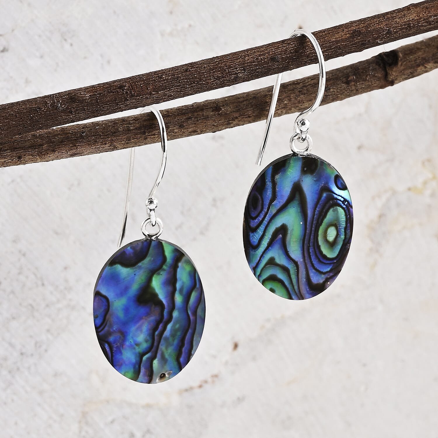 Royal Bali Collection - Abalone Shell Sterling Silver Earring with Hook 8.00 Ct.