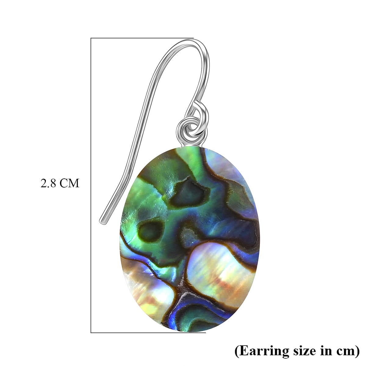 Royal Bali Collection - Abalone Shell Sterling Silver Earring with Hook 8.00 Ct.
