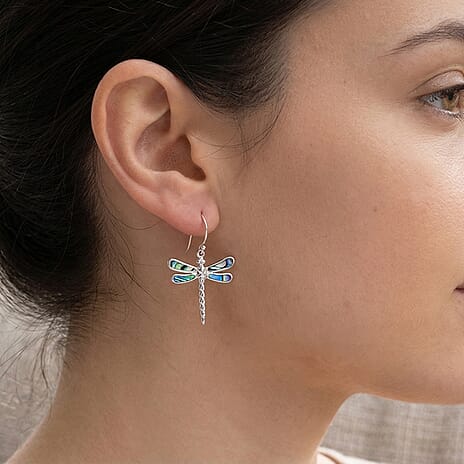 Royal Bali Collection - Abalone Shell Sterling Silver Earring with Hook 15.20 Ct.