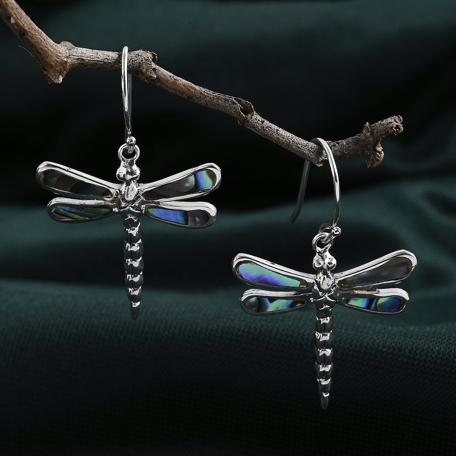 Royal Bali Collection - Abalone Shell Sterling Silver Earring with Hook 15.20 Ct.