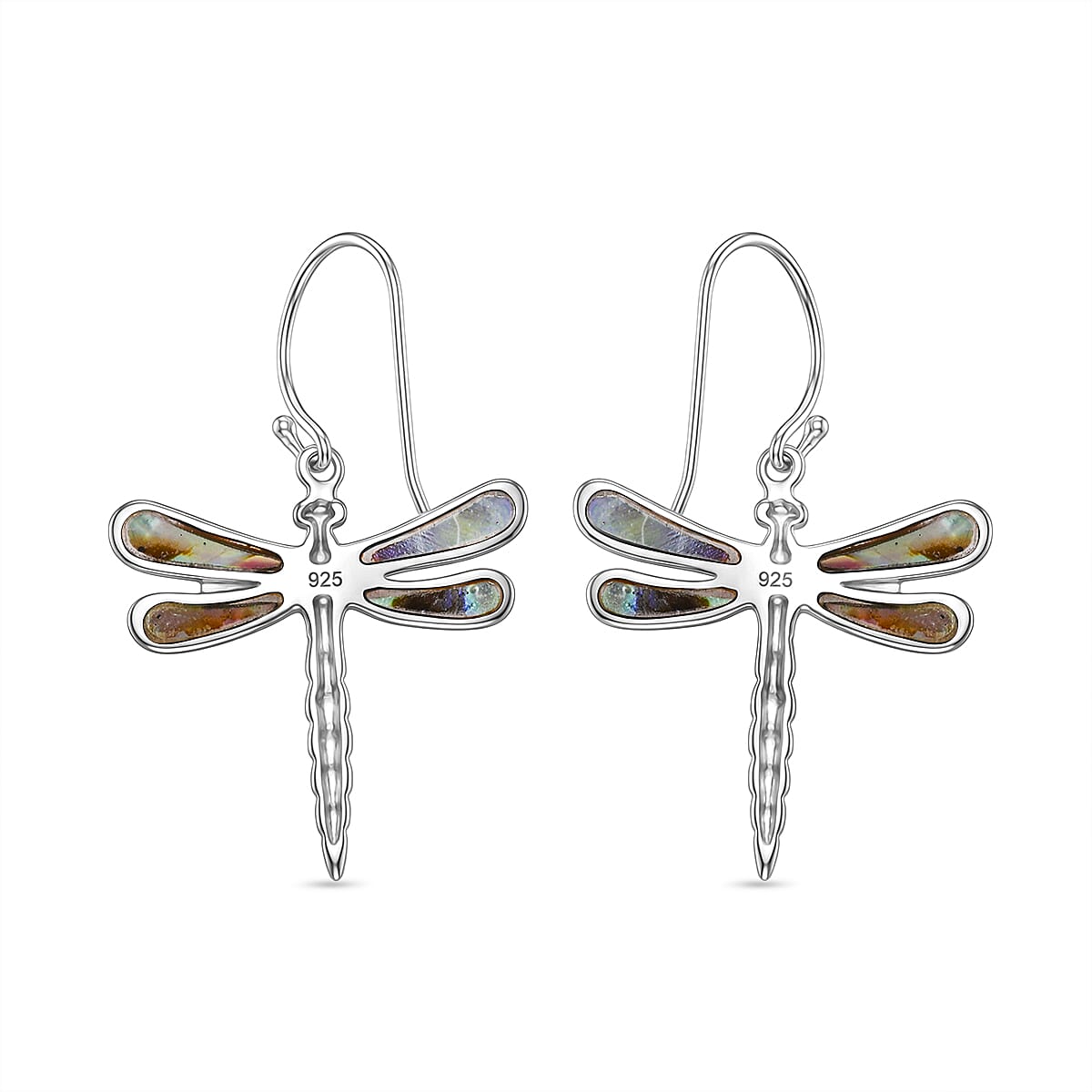 Royal Bali Collection - Abalone Shell Sterling Silver Earring with Hook 15.20 Ct.