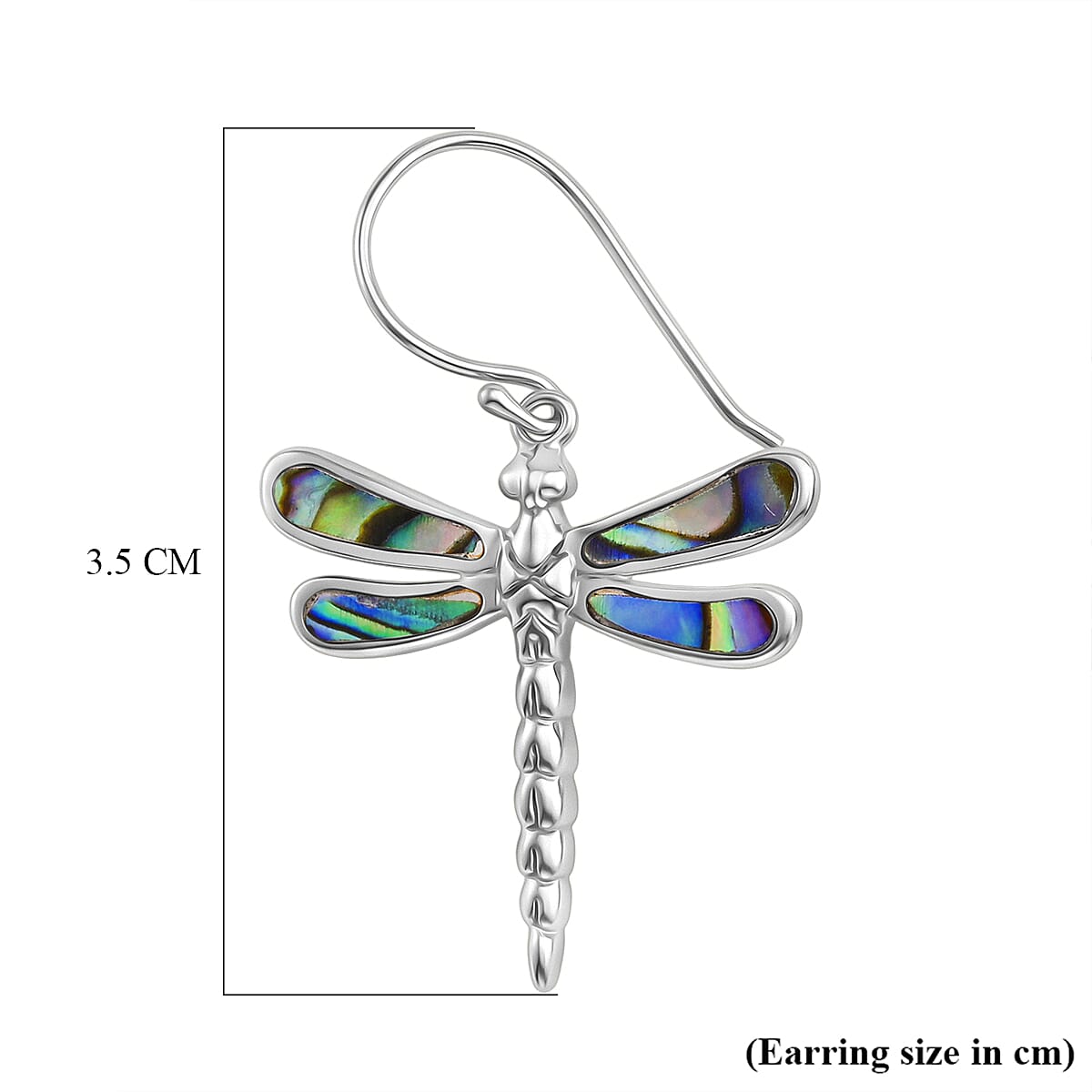 Royal Bali Collection - Abalone Shell Sterling Silver Earring with Hook 15.20 Ct.