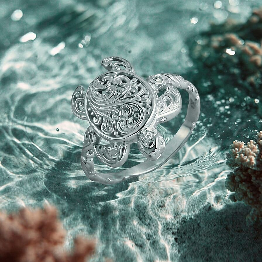 Royal Bali Collection - D'Joy Sterling Silver Turtle Ring