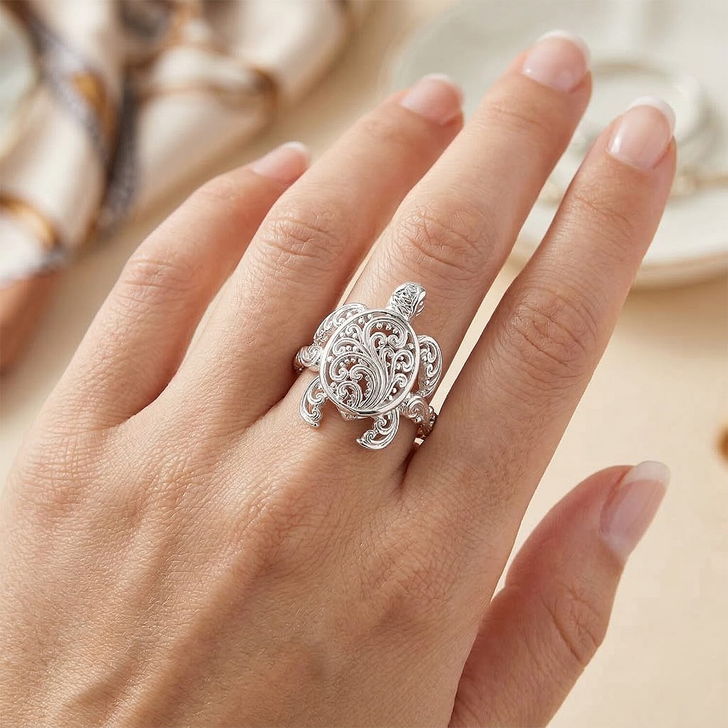 Royal Bali Collection - D'Joy Sterling Silver Turtle Ring