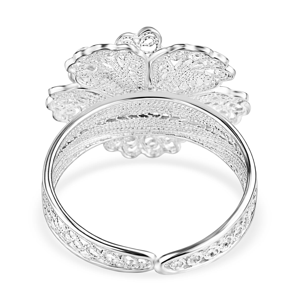 Royal Bali Collection - Sterling Silver Floral Ring