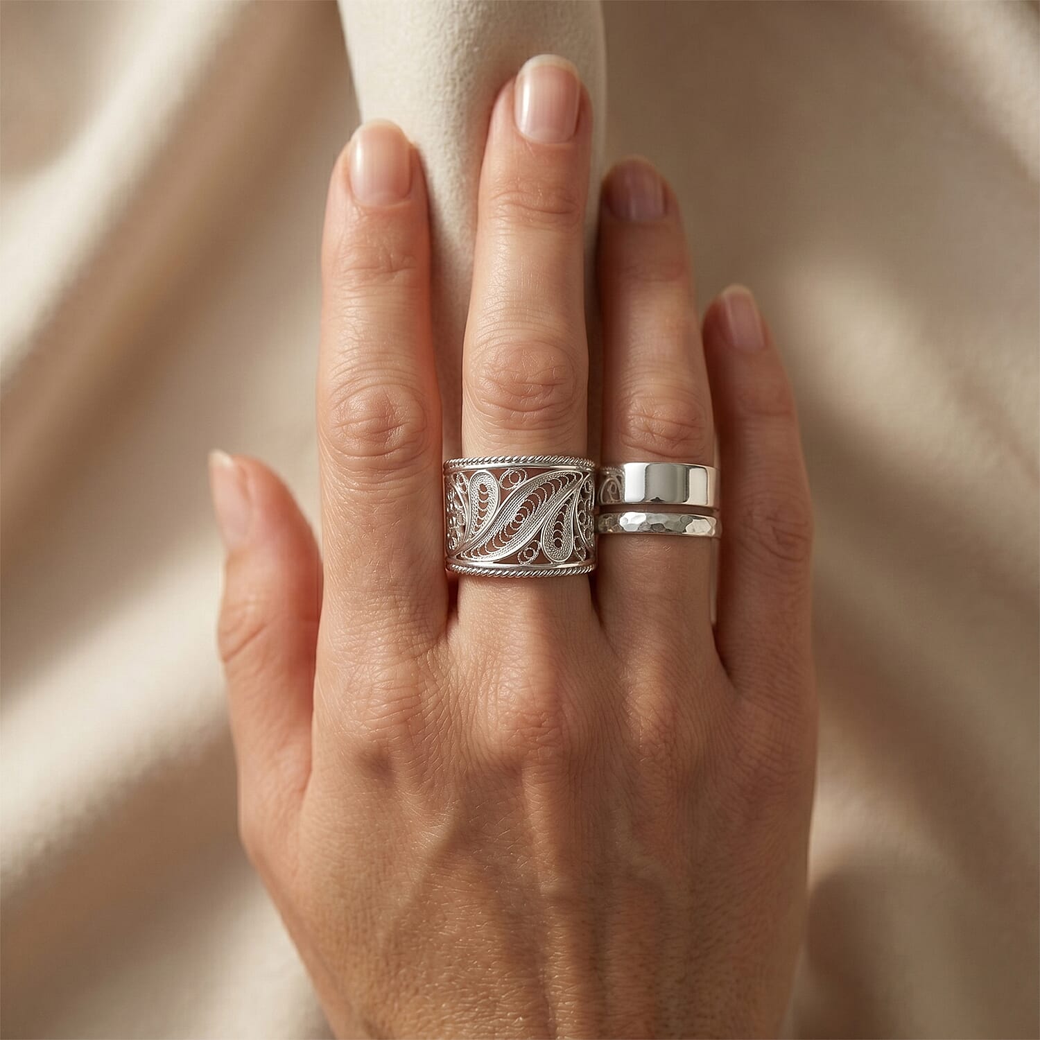 Royal Bali Collection - Sterling Silver Filigree Ring